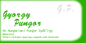 gyorgy pungor business card